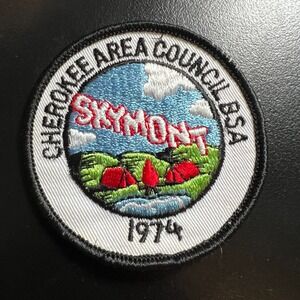 BSA Patch 1974 Cherokee Area Council Skymont Vintage Boy Scouts of America‎